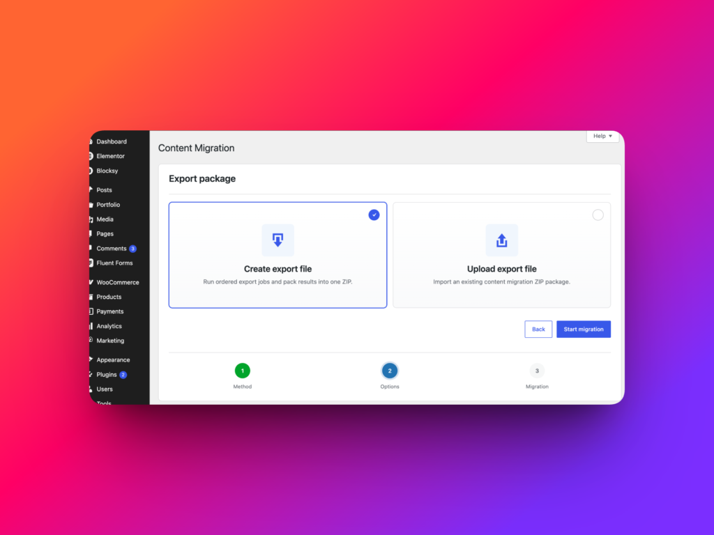 Export full WordPress content to file using Import Export by RockStarLab